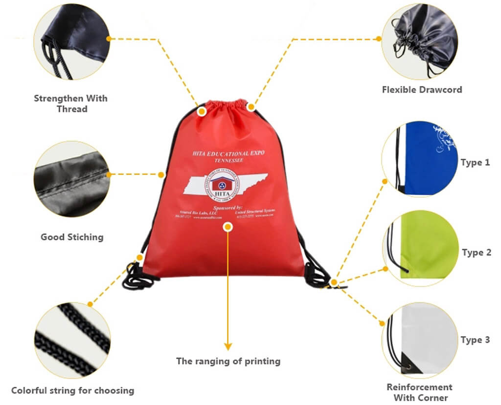 drawstring backpack bag