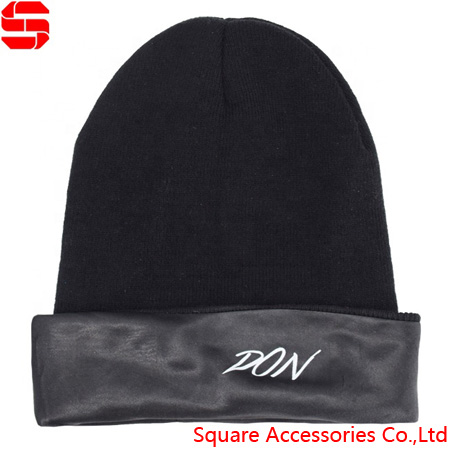 satin linning beanie