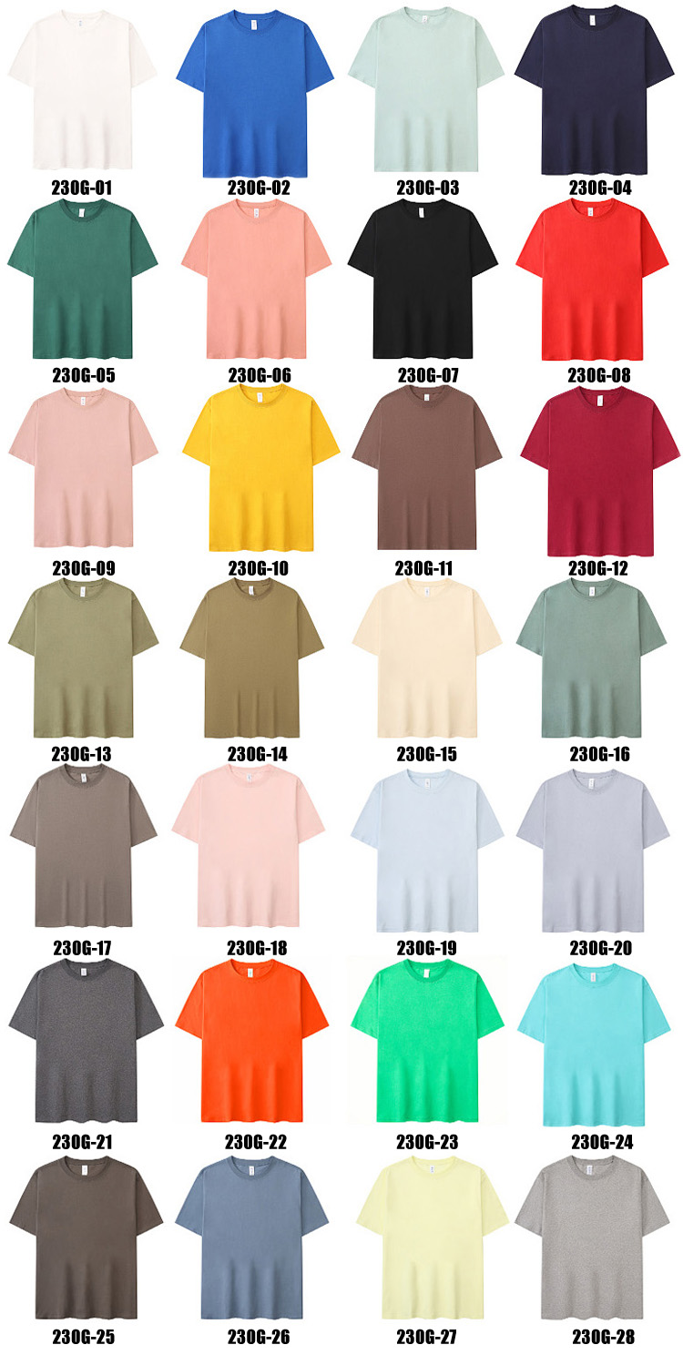T Shirts Colors List