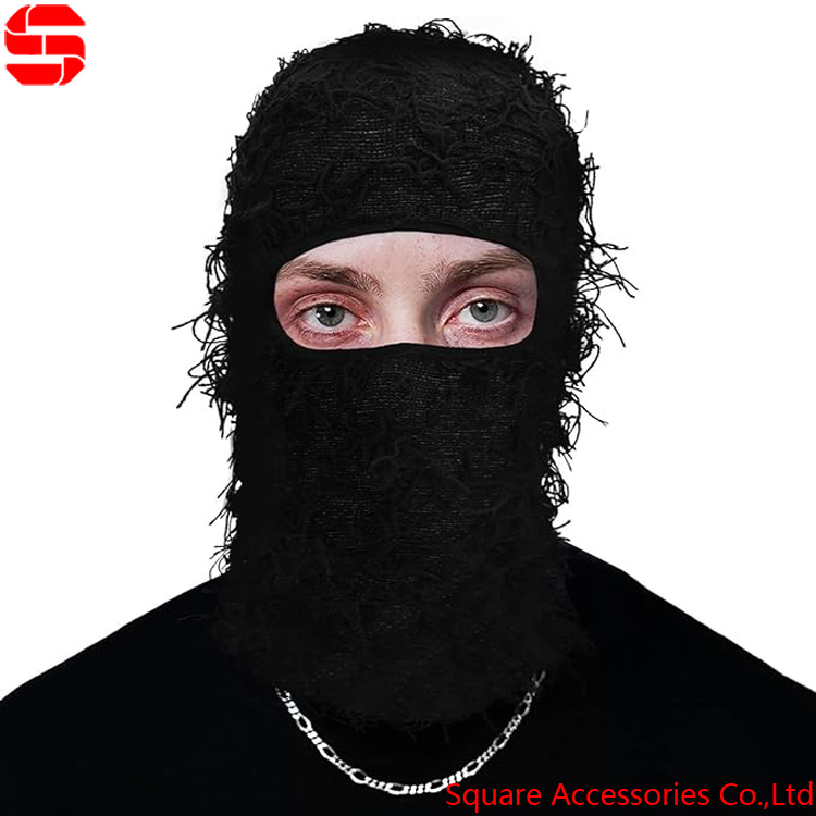 Distressed Balaclava Black