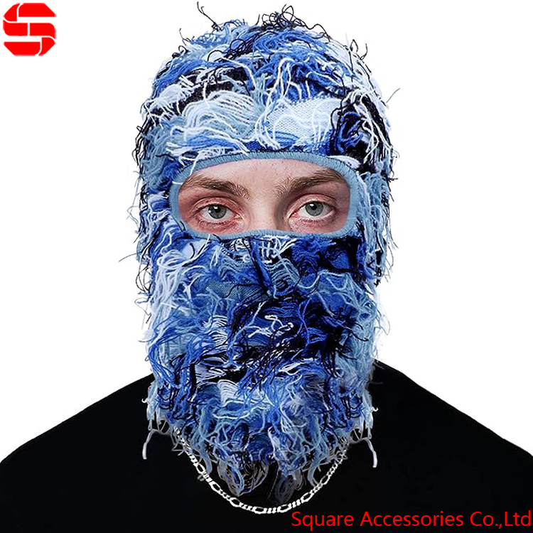 Distressed Balaclava Camo Blue